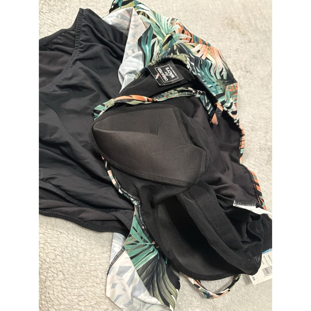 Swim Solutions Size 24 W PALM DELIGHT Plus Size Handkerchief One-Piece Swimsuit - Picture 9 of 9